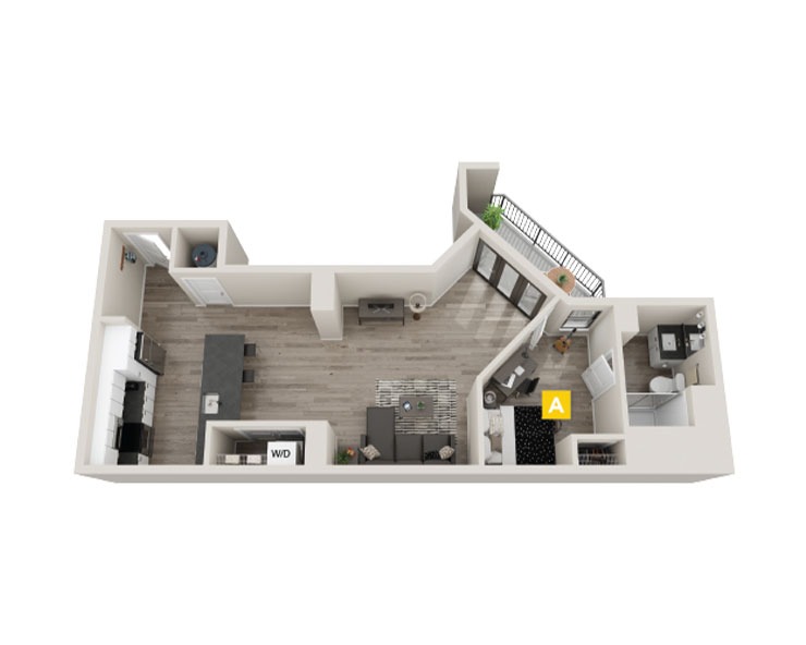 Astoria - 1x1 Floor plan