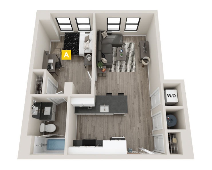 Avondale - 1x1 Floor plan