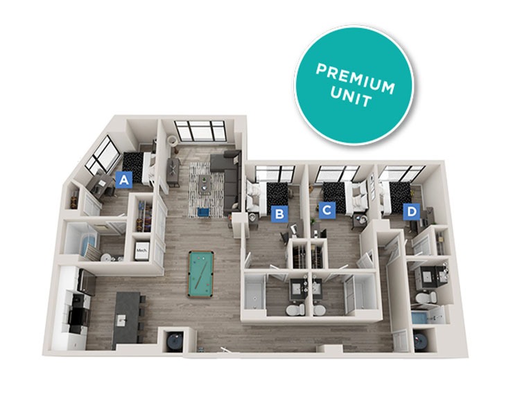 Dawson - 4x4 Floor plan