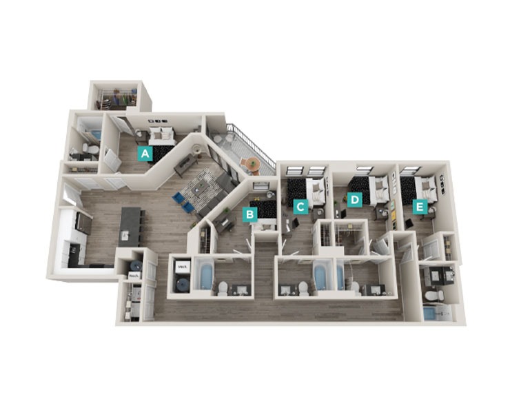 Enfield - 5x5 Floor plan