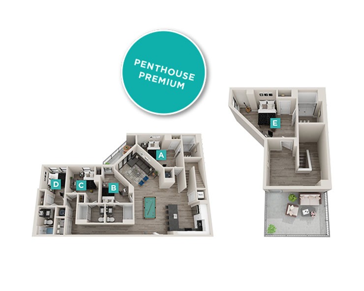 Filmore 1 - 5x5 Floor plan