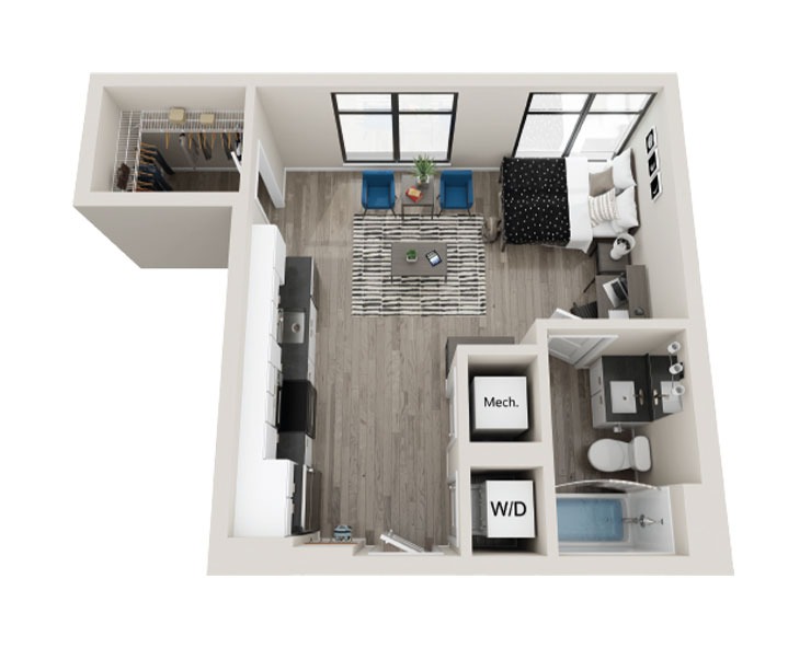 Sutton - Studio Floor plan
